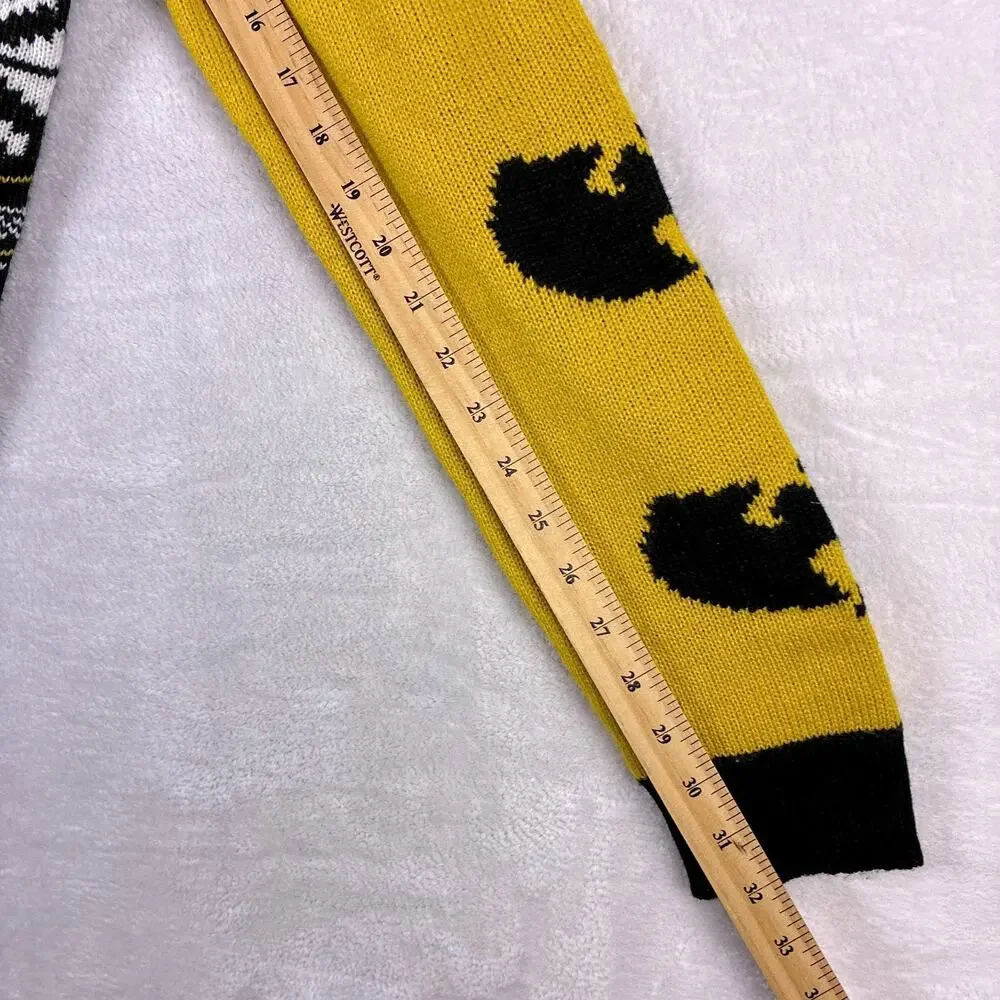 Wu Tang Clan C.R.E.A.M Sweater Mens L Black Yellow Hulu Streetwear Hip Hop 90s